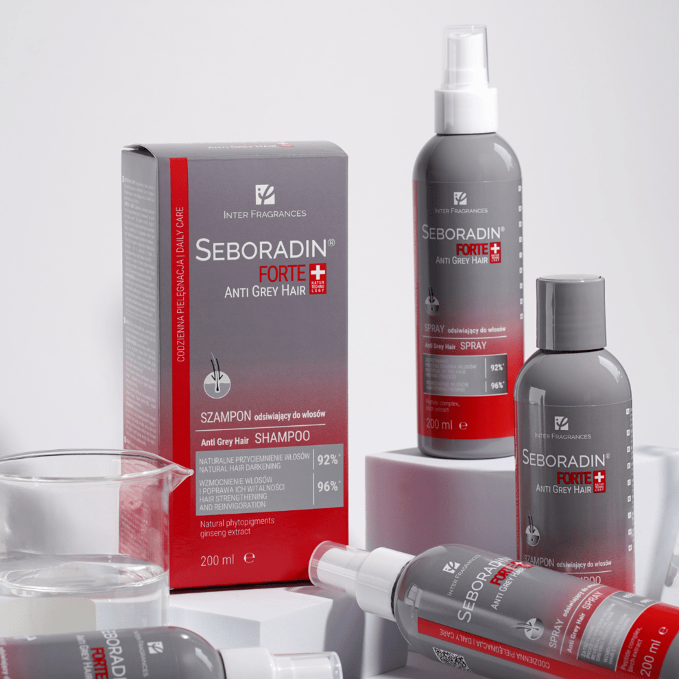 Seboradin MEN Spray odsiwiający do włosów. Pierwsze oznaki siwienia, przedwczesne siwienie u mężczyzn.