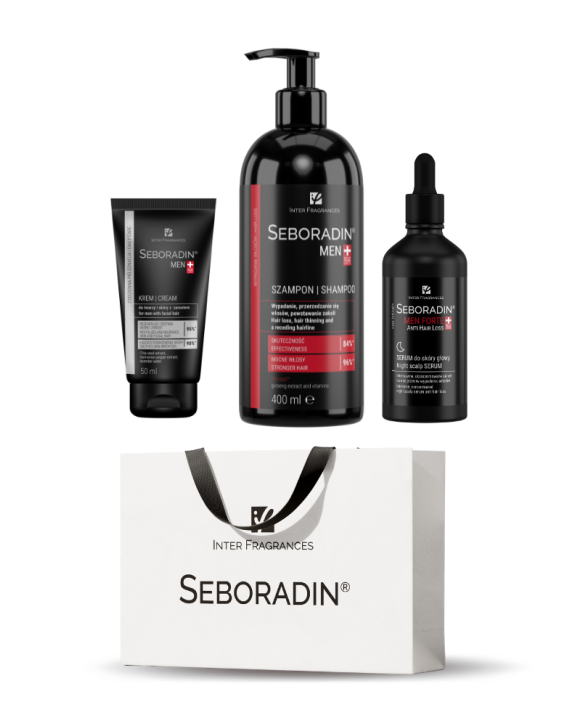 Gift Set Seboradin MEN - shampoo, scalp serum, face cream