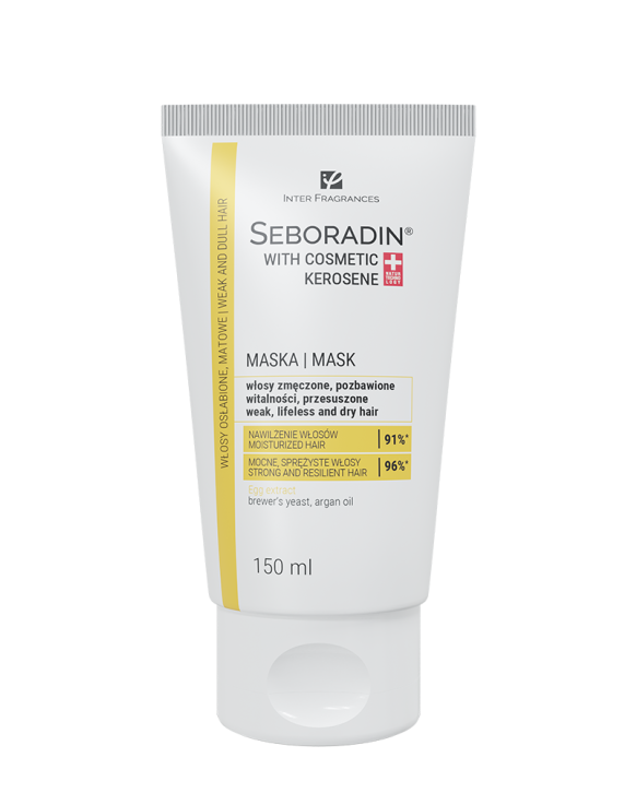 Maska Seboradin Z NAFTĄ KOSMETYCZNĄ, przywraca włosom nawilżenie i blask 150 ml