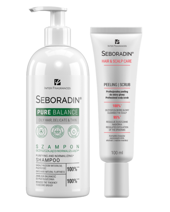 Zestaw Seboradin PURE BALANCE - szampon + peeling